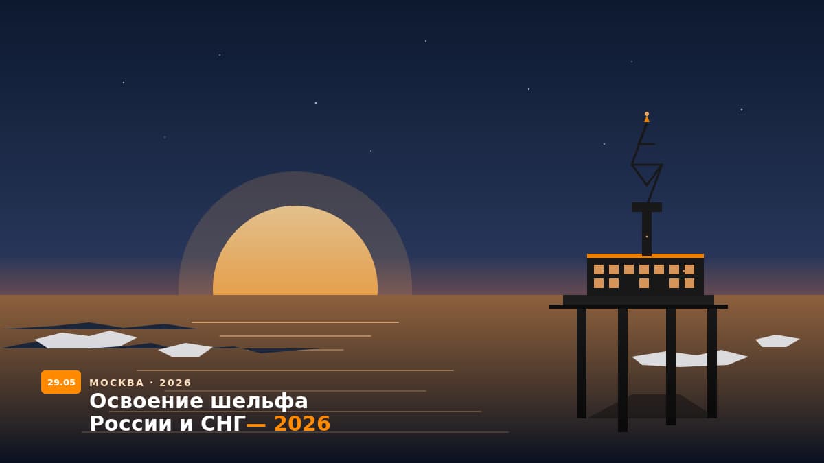 «Освоение шельфа России и СНГ-2026»: главная отраслевая конференция пройдёт 29 мая в Москве